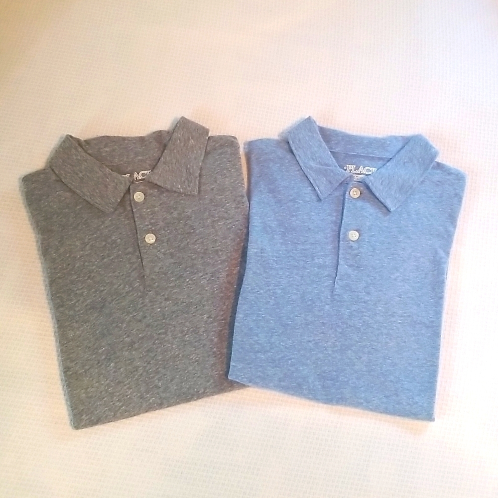 *Bundle* The Children's Place Boys' Jersey Polos (Set of 2),  Size 10/12